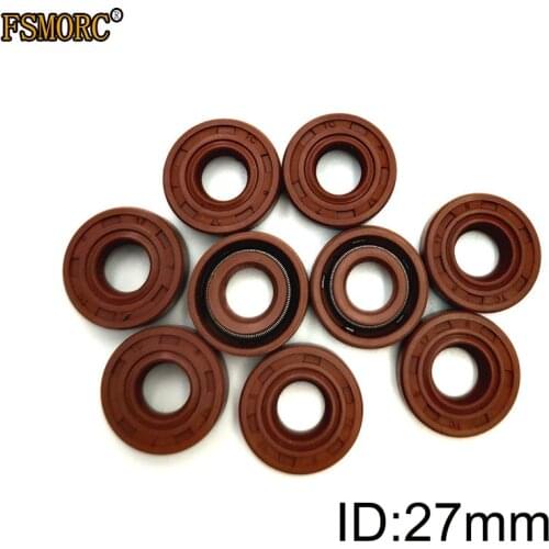 TC-27*37*40*42*47*50*52*7/8/10 FKM Shaft Oil Seal FPM Covered Double Lip With Garter