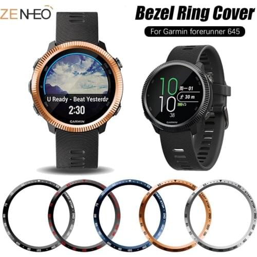 Metal Style Ring Frame for Garmin Forerunner 645/645 Music Bezel Styling Case Cover Stainless Steel Protection Ring