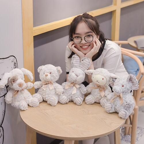 20cm Kawaii Bear Dog Sheep Rabbit Elephant Plush Toys Stuffed Soft Cute Animals Pillow Baby Appease Doll for Kids Children Gifts