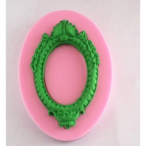 New FM 106vintage picture frame cake molds soap chocolate mould for the kitchen baking cake tool DIY