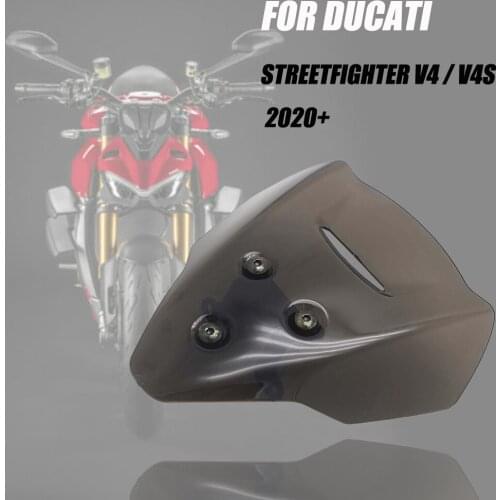 New 2020 2021 Streetfighter V4 V4S Motorcycle Accessories Windscreen Windshield Viser Baffle VIsor Wind Deflectors For DUCATI