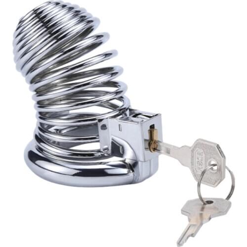 New Design Stealth Lock Metal Bird Cock Cages Chastity Devices BDSM Bondage Restraint Penis Ring Lock Male Sex Toys For Man
