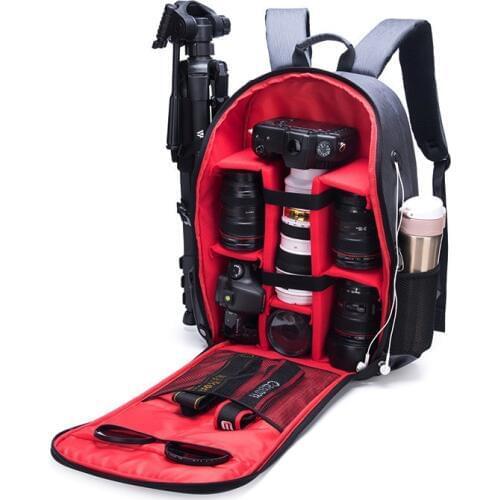 Waterproof Nylon Camera Backpack Case Bag Men Women 15.6 inch Laptop Backpack Bags