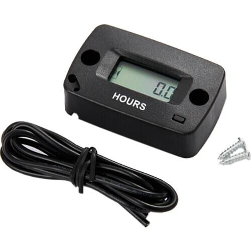 Resettable Digital LCD Inductive Hour Meter Used For Any Gasoline Engine RL-HM018 Free Shipping