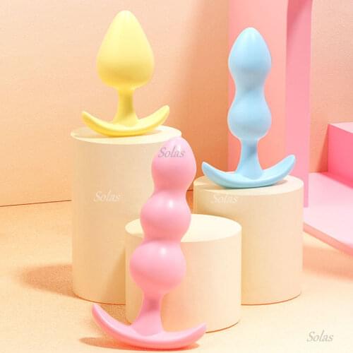 Silicone Anal Plugs Couple Anal Ball Sex Toys Sex Games Anal Sex Rubber Vagina Ball Masturbation Female Anal Beads Adult Product