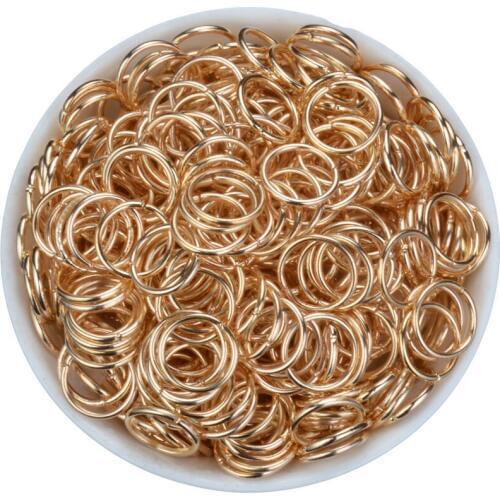 KC Gold plating Jump Ring 4mm/6mm/8mm/10mm link loop Mixed Size DIY Jewelry making Connector Wire