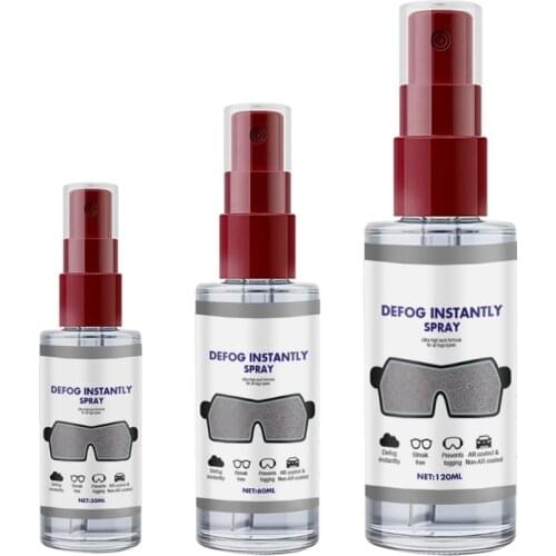 Anti Fog Spray Eyeglass Goggles Antifog Lens Cleaner 48h Long Lasting Glasses Defogger Prevent Fogging Spray 30/60/120ml