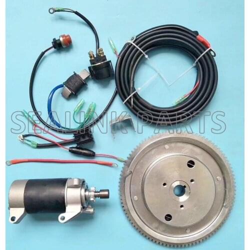 E60 ELECTRIC START KIT FOR YAMAHA ENDURO &MORE 2T 60HP 849CC PARSUN HIDEA POWERTEC PIONEER JIANHANG T60 OUTBOARD STARTER MOTOR