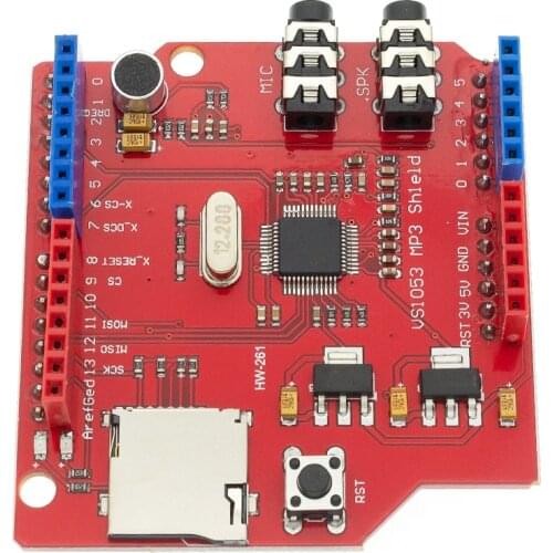 VS1053 VS1053B Stereo Audio MP3 Player Shield Record Decode Development Board Module With TF Card Slot For Arduino