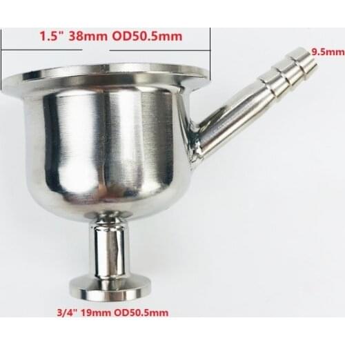 Free Shipping Tri-clamp Reducer For Parrot 1.5"(38mm)OD50.5 x 3/4"(19mm)OD25.4 .Tri-clamp Adapter Material Stainless Steel 304