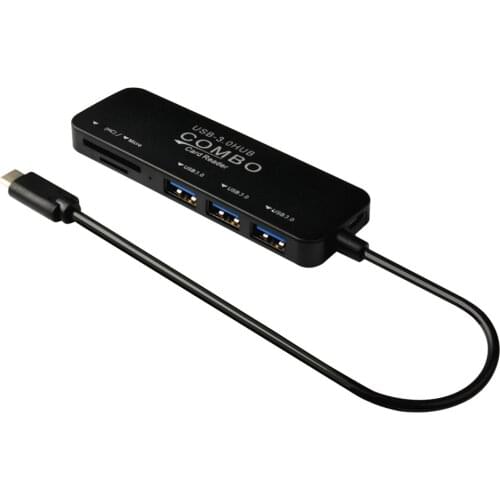 Computer Adapter USB Extend Hard Disk USB C HUB Type C to 3+2 Multi Ports TF Card Reader OTG Adapter USB 3.0 Splitter