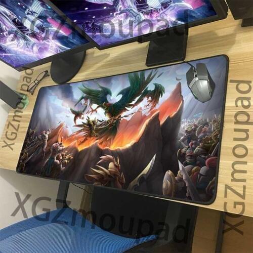 XGZ Customized Large Gaming Mouse Pad Black Lock Edge Anime Animal Computer Table Mat Speed Rubber Stripe Non-slip Coaster