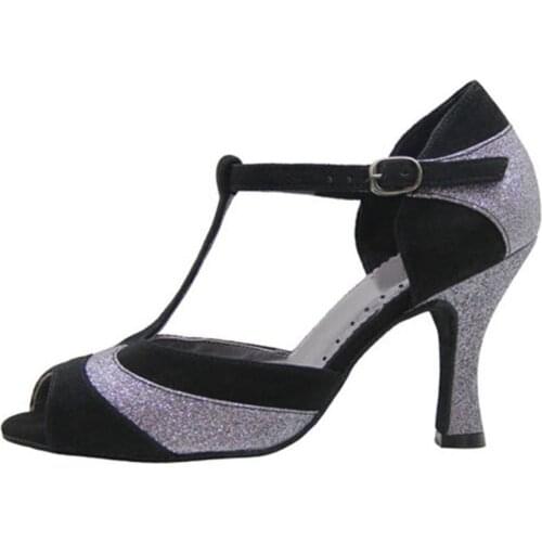 Women Latin Dance Shoes Black Girls Ladies Latin Ballroom Salsa Dance Shoes 8CM Various Color Party Dance Shoes Wholesale