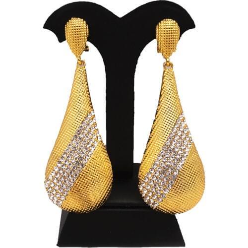 Gold earrings pendant jewelry sets new design for african women Earring