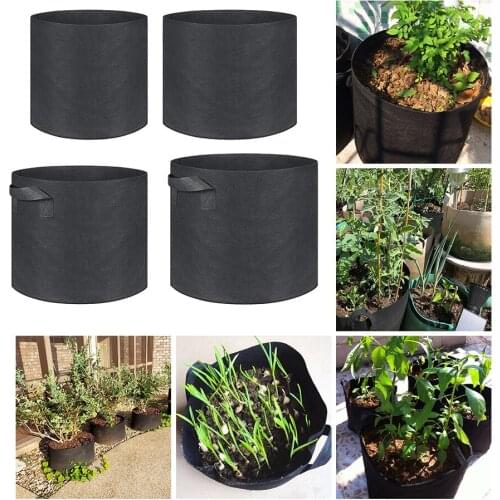 1-30 Gallon Fabric Plant Grow Big Pots Bag Vegetable Jardin Root Bags Home Garden Plant Flower Aeration Fabrique Tools