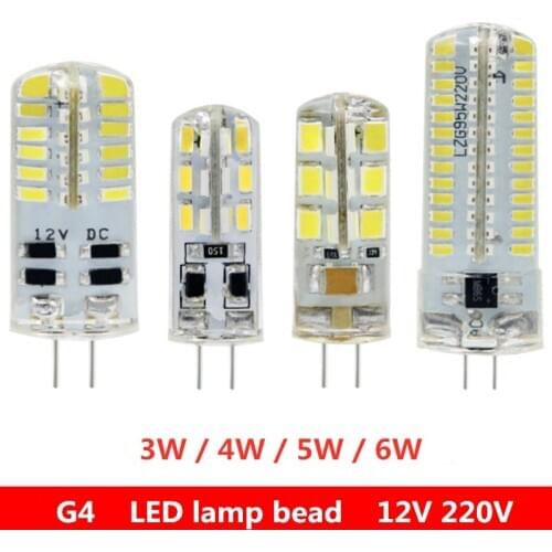 10PCS New 2020 G4 LED Bulb Lamp SMD 3014 DC12V AC 220V 3W 4W 5W 6W Dimmable Led-Licht Dimmbar Kronleuchter Lichter Erset