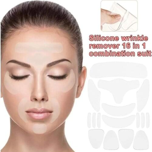 16PCS Silicone Anti Wrinkle Patches Pads Reusable Wrinkle Removal Stickers Forehead Sticker Reduce Wrinkles Lifting Skin Care