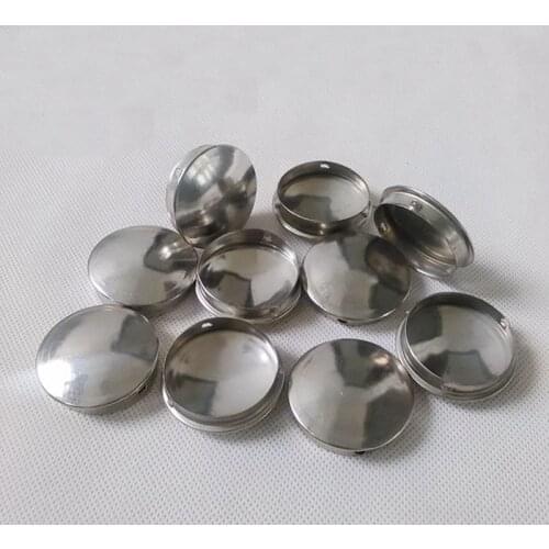 201 Stainless Steel 36mm Tube Fast Sealing Cover Round Pipe Inner Plug Cap Pipe Accessory x20