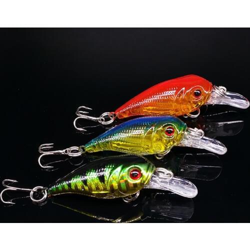 5G 5CM Fishing Lures Minnow swim rock Crank Bait Crankbait Bass Treble Hook Swing lure baits wobblers fishing pesca Lifelike
