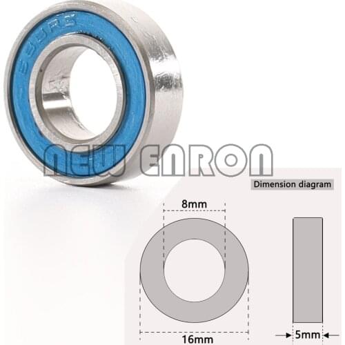 688ZZ Blue Rubber Bearing Metal Sealed Ball Deep Groove Radial 8x16x5mm 8*16*5MM For All RC Mode Cars Heli and Planes