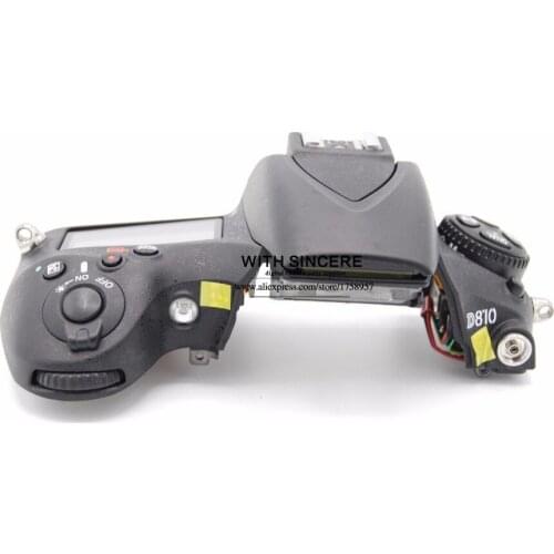 90%new top Cover Shell Unit with top lcd,flash board,Flex cable FPC for Nikon D810 Camera Replacement Repair Parts