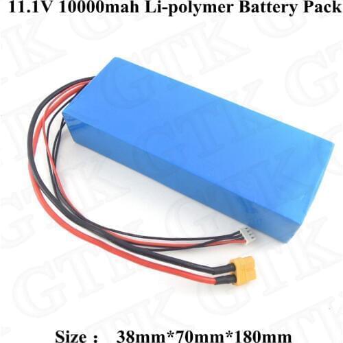 GTK 12V 10Ah 35C 350A rechargeable Lipo 11.1v battery pack baterias 11.1v rc remote control aircraft lithium battery airplane