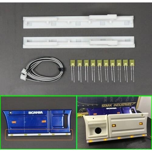 Side Bottom Light for 1/14 Tamiya RC Truck Trailer Tipper Scania R620 56323 Car Diy Parts