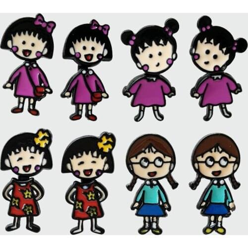 Chibi Maruko-chan Style Fashion Anime Cartoon Earring Animal Stud Earrings Women Girls Kids Jewelry New Gift