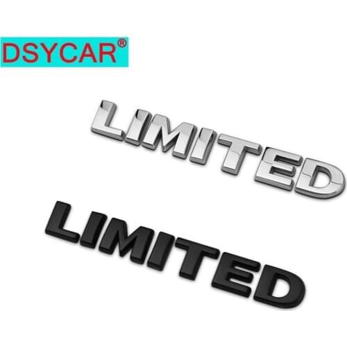DSYCAR 1Pcs 3D Metal LIMITED Car Side Fender Rear Trunk Emblem Badge Sticker Decals for JEEP Wrangler Compass Commander Cherokee