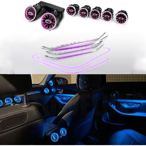 Car door RGB LED ambient light front air vent neon light rear outlet atmosphere light neon lights led lights for CAR room