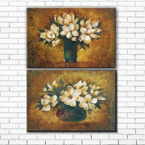 Classical flowers scenery set canvas printings oil painting printed on canvas home living room wall art decoration picture