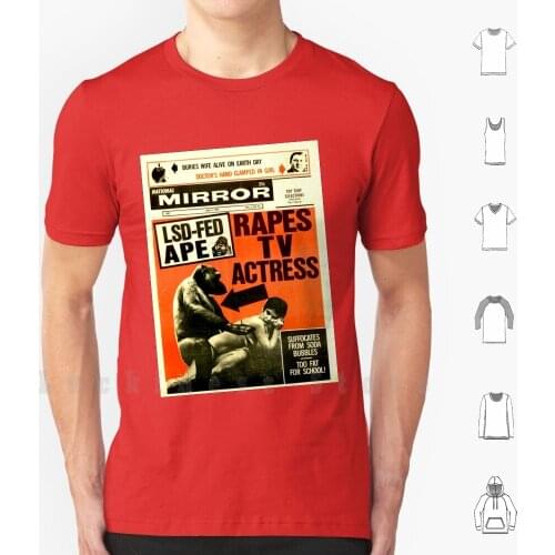 Shock The Monkey T Shirt 6xl Cotton Cool Tee King Kong Monkey Ape Gorilla Monster Creature Horror Jungle Vintage Vintage Movie