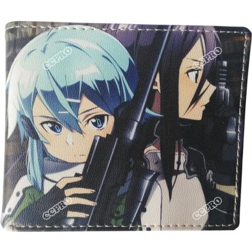 Multilayer PU short wallet Anime Sword Art Online kirigaya kazut Kirit Yuuki Type B