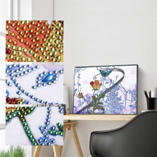 5D DIY Special Shaped Diamond Painting Butterfly Flower Cross Stitch Embroidery Rhinestones Mosaic Kits Home Wall Decoration