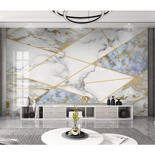 Custom background wall 3d wallpaper modern creative abstract geometric marble white photo mural wallpaper papel de parede 3d