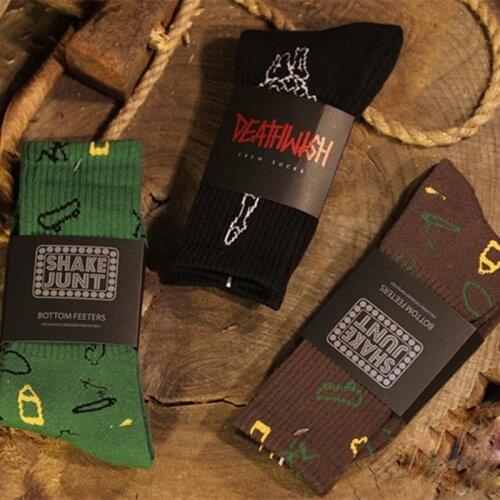 Occident style letter baker printing socks ankle Happy compression Autumn Winter thick funky men women cotton loafer Calcetines