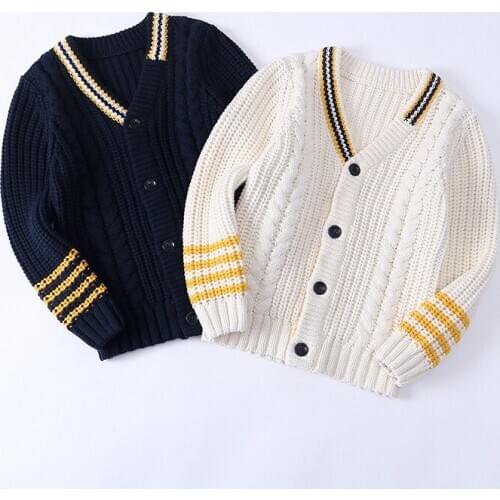 2020 New Baby Boys Knitting Sweaters Fashion Childrens Clothing Thick Warm Cardigan Baby Autumn Winter Outfit Coat Kids Jacket