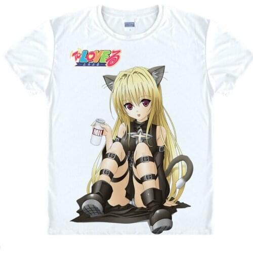 To Love-Ru Momo Nana Astar new arrival men fashion summer style high quality mens t-shirt cartoon Anime printed T shirt brand