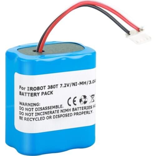 New 3.0Ah Ni-MH 7.2V Rechargeable Battery for iRobot Roomba Braava 380 380T High Quality