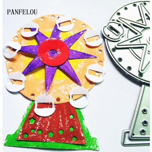 PANFELOU Halloween amusement park metal craft paper die cutting dies Scrapbooking/DIY Easter Embossing mould cards