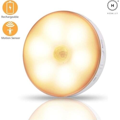 Homlly Rechargeable Motion Sensor Light (Warm Yellow)