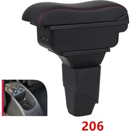 For PEUGEOT 206 207 armrest box central Store content box car-styling Storage Center Console products interior accessories
