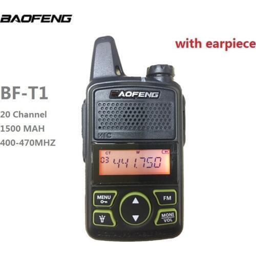 100% BAOFENG BF-T1 Mini Talkie Walkie UHF CB Radio Portable Handheld Ham Radio Communicador FM Mobile Transceiver+earpiece