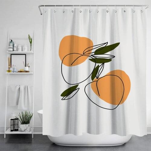 Nordic style simple abstract sun and moon psychedelic shower curtain windproof bathroom layout home decoration