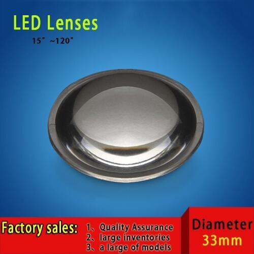 Transparent 33mm semi-circle Plano-convex LED Lenses Optic Lens Grade PMMA For Lens Reflector Free shipping