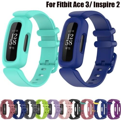 Belt For Fitbit ace 3 2 Kids Smartwatch Watchbands For Fitbit Inspire 2 / HR Band Silicone Sports Replacement Wristband Bracelet