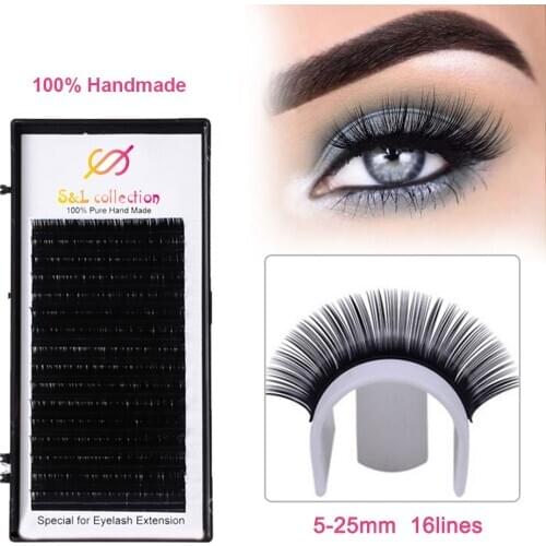 16lines 7~15mm MIX , mink eyelash extension,natural eyelashes,individual eyelashes,2D 3D false eyelash handmade hand made