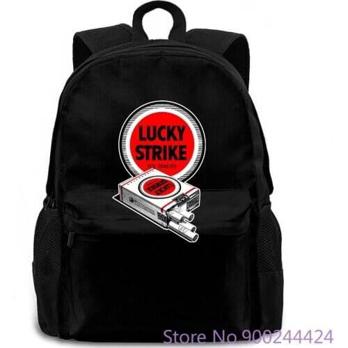 Lucky Strike, Retro, Tobacco, tobacconist, Cigarette, Harajuku Classic Unique women men backpack laptop travel school adult