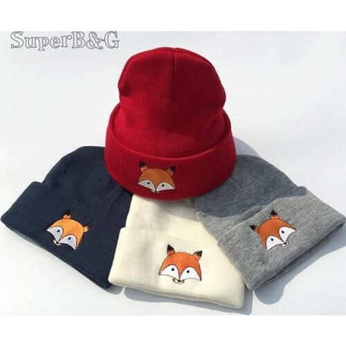 New Women Beanies Hat childrens warm Knitting Cotton winter Hats boys girls cute Cat Cap kids Casual Elastic Hats Unisex