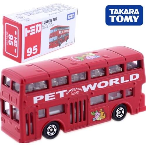 TAKARA TOMY TOMICA No. 95 LONDON BUS Mould Scale 1:130 Baby TOYs Diecast Metal Model Kit Funny Kids Bauble Collection
